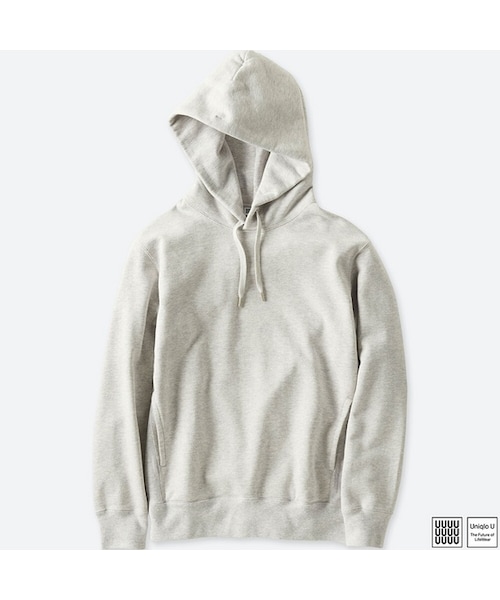 UNIQLO（ユニクロ）の「スウェットプルパーカ（長袖）（パーカー・メンズ・LIGHT ORANGE 20/PURPLE 78/GRAY 03/BLACK 09/NAVY 69/WHITE 00・M/S/L/XXL/XL）」の4枚目の写真