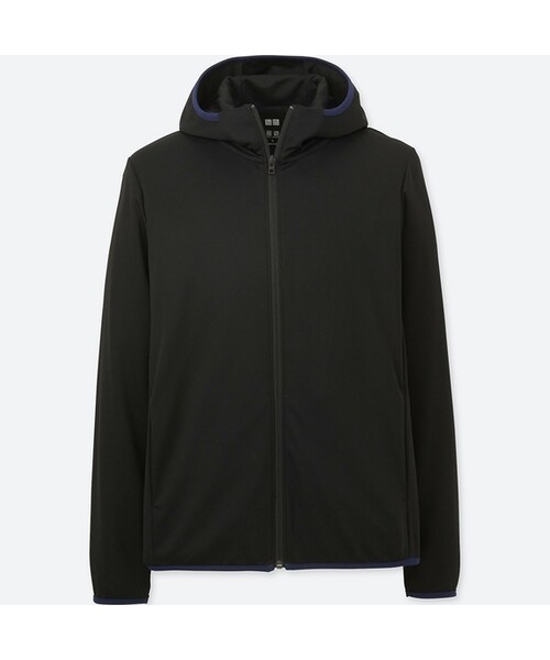 UNIQLO（ユニクロ）の「ドライEXフルジップパーカ（カラーブロック・長袖）（パーカー・メンズ・WHITE 00/GRAY 03/BLACK 09/DARK GREEN 58/RED 17/NAVY 69・S/M/L/XL）」の3枚目の写真