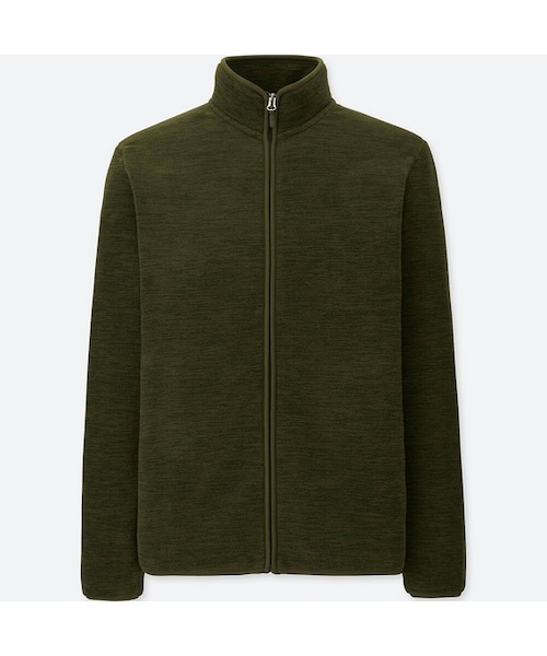 UNIQLO フルジップジャケット メンズMサイズ UNIQLO（ユニクロ）の「フリースフルジップジャケット（長袖・杢