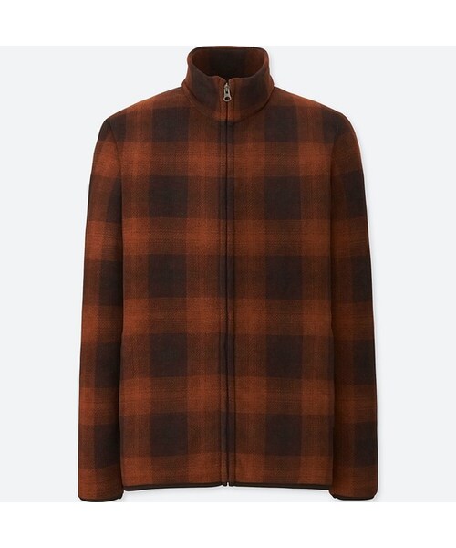 UNIQLO（ユニクロ）の「プリントフリースフルジップジャケット（長袖）＋EC（その他アウター・メンズ・BEIGE 31/DARK GRAY 08/DARK ORANGE 28・S/M/L/XS）」の3枚目の写真