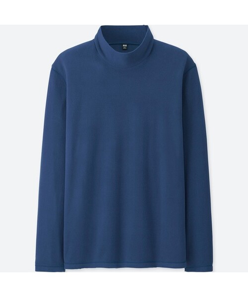 UNIQLO（ユニクロ）の「ヒートテックフリースモックネックT（長袖）（Tシャツ/カットソー・メンズ・BLACK 09/BROWN 35/DARK GRAY 08/ORANGE 27/BLUE 68/GRAY 03/WHITE 00/NAVY 69・M/4XL/XL/XXL/3XL/L/XS/S）」の6枚目の写真