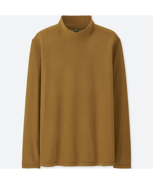 UNIQLO（ユニクロ）の「ヒートテックフリースモックネックT（長袖）（Tシャツ/カットソー・メンズ・BLACK 09/BROWN 35/DARK GRAY 08/ORANGE 27/BLUE 68/GRAY 03/WHITE 00/NAVY 69・M/4XL/XL/XXL/3XL/L/XS/S）」の5枚目の写真