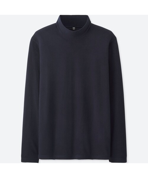 UNIQLO（ユニクロ）の「ヒートテックフリースモックネックT（長袖）（Tシャツ/カットソー・メンズ・BLACK 09/BROWN 35/DARK GRAY 08/ORANGE 27/BLUE 68/GRAY 03/WHITE 00/NAVY 69・M/4XL/XL/XXL/3XL/L/XS/S）」の7枚目の写真