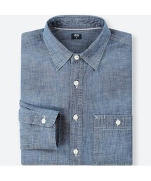 UNIQLO | シャンブレーワークシャツ（長袖）(シャツ/ブラウス)
