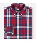 ユニクロ | エクストラファインコットンブロードチェックシャツ（長袖）(襯衫)