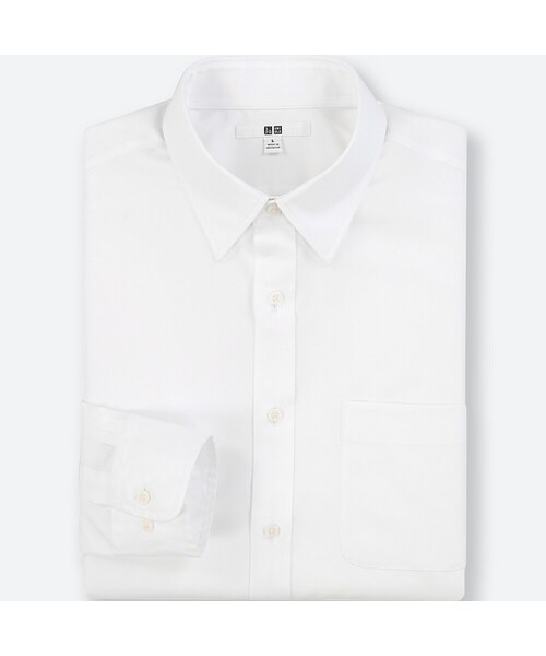 UNIQLO（ユニクロ）の「ファインクロスブロードシャツ（長袖）（シャツ/ブラウス・メンズ・BLACK 09/BLUE 63/WHITE 00・M/4XL/S/XXL/XS/L/XL/3XL）」の2枚目の写真