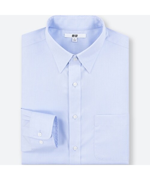 UNIQLO（ユニクロ）の「ファインクロスブロードシャツ（長袖）（シャツ/ブラウス・メンズ・BLACK 09/BLUE 63/WHITE 00・M/4XL/S/XXL/XS/L/XL/3XL）」の3枚目の写真