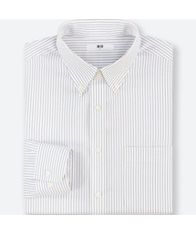 UNIQLO | ファインクロスストライプシャツ（ボタンダウン・長袖）(シャツ/ブラウス)