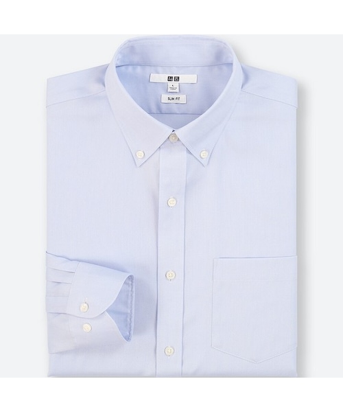 UNIQLO（ユニクロ）の「ファインクロスストレッチスリムフィットオックスフォードシャツ（シャツ/ブラウス・メンズ・BLUE 65/PURPLE 72/WHITE 00/LIGHT BLUE 60・S/L/XL/M/XXL/XS/3XL/4XL）」の3枚目の写真