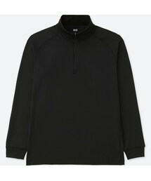 UNIQLO | ドライEXウォームハーフジップTシャツ(長袖)+E(Tシャツ/カットソー)