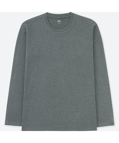 UNIQLO（ユニクロ）の「ソフトタッチクルーネックT（長袖）（Tシャツ/カットソー・メンズ・BLACK 09/WHITE 00/GRAY 04/BLUE 66/DARK GRAY 08/NAVY 69/RED 17/BROWN 34/DARK GREEN 58/DARK ORANGE 29・S/L/M/XL/XS/3XL/4XL/XXL）」の4枚目の写真