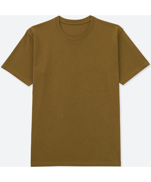 UNIQLO（ユニクロ）の「ドライカラークルーネックT（半袖）（Tシャツ/カットソー・メンズ・BLUE 63/BROWN 35/NAVY 69/OLIVE 56/WHITE 00/GRAY 03/BLUE 67/DARK GRAY 08/BLACK 09・XL/M/XS/4XL/S/L/XXL/3XL）」の6枚目の写真