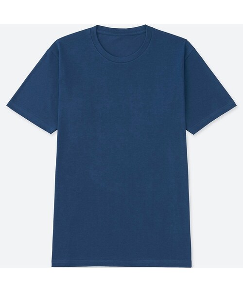 UNIQLO（ユニクロ）の「ドライカラークルーネックT（半袖）（Tシャツ/カットソー・メンズ・BLUE 63/BROWN 35/NAVY 69/OLIVE 56/WHITE 00/GRAY 03/BLUE 67/DARK GRAY 08/BLACK 09・XL/M/XS/4XL/S/L/XXL/3XL）」の9枚目の写真