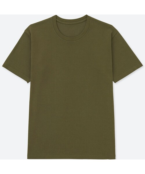 UNIQLO（ユニクロ）の「ドライカラークルーネックT（半袖）（Tシャツ/カットソー・メンズ・BLUE 63/BROWN 35/NAVY 69/OLIVE 56/WHITE 00/GRAY 03/BLUE 67/DARK GRAY 08/BLACK 09・XL/M/XS/4XL/S/L/XXL/3XL）」の7枚目の写真