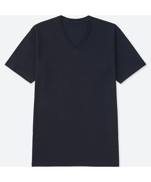 UNIQLO（ユニクロ）の「ドライカラーＶネックT（半袖）（Tシャツ/カットソー・メンズ・BLUE 66/WHITE 00/NAVY 69/GRAY 03/WINE 19/DARK GREEN 58/DARK GRAY 08/KHAKI 33/BLACK 09・XL/S/L/M/XXL/4XL/XS/3XL）」の8枚目の写真