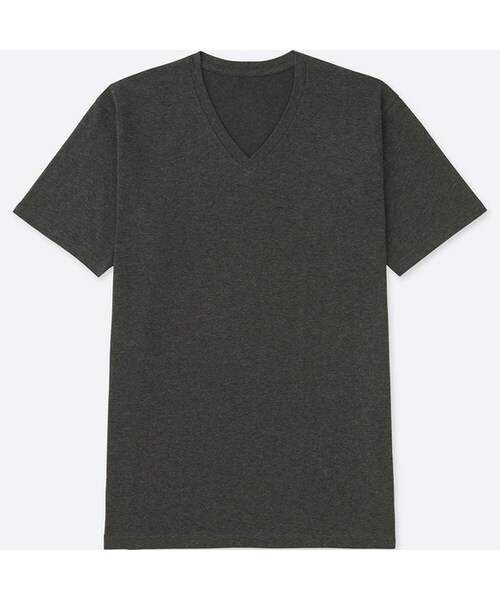 UNIQLO（ユニクロ）の「ドライカラーＶネックT（半袖）（Tシャツ/カットソー・メンズ・BLUE 66/WHITE 00/NAVY 69/GRAY 03/WINE 19/DARK GREEN 58/DARK GRAY 08/KHAKI 33/BLACK 09・XL/S/L/M/XXL/4XL/XS/3XL）」の5枚目の写真