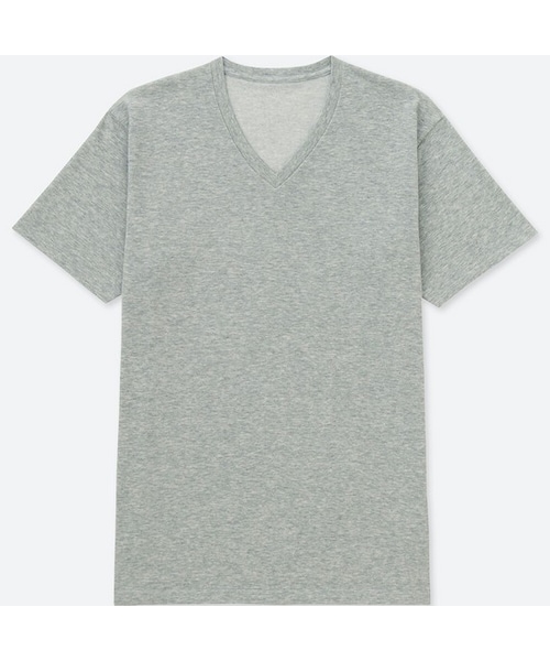 UNIQLO（ユニクロ）の「ドライカラーＶネックT（半袖）（Tシャツ/カットソー・メンズ・BLUE 66/WHITE 00/NAVY 69/GRAY 03/WINE 19/DARK GREEN 58/DARK GRAY 08/KHAKI 33/BLACK 09・XL/S/L/M/XXL/4XL/XS/3XL）」の4枚目の写真