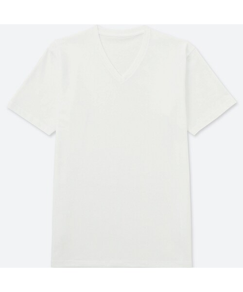 UNIQLO（ユニクロ）の「ドライカラーＶネックT（半袖）（Tシャツ/カットソー・メンズ・BLUE 66/WHITE 00/NAVY 69/GRAY 03/WINE 19/DARK GREEN 58/DARK GRAY 08/KHAKI 33/BLACK 09・XL/S/L/M/XXL/4XL/XS/3XL）」の2枚目の写真