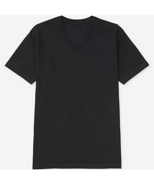 UNIQLO（ユニクロ）の「ドライカラーＶネックT（半袖）（Tシャツ/カットソー・メンズ・BLUE 66/WHITE 00/NAVY 69/GRAY 03/WINE 19/DARK GREEN 58/DARK GRAY 08/KHAKI 33/BLACK 09・XL/S/L/M/XXL/4XL/XS/3XL）」の3枚目の写真