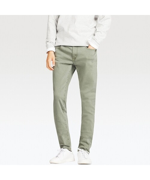 UNIQLO（ユニクロ）の「ストレッチスキニーフィットテーパードカラージーンズ（デニムパンツ・メンズ・BLUE 64/RED 14/NAVY 69/BEIGE 32/OLIVE 56/BLACK 09・28/40/27/44/38/42/33/29/34/31/36/35/30/32）」の4枚目の写真