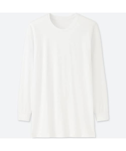 UNIQLO（ユニクロ）の「ヒートテッククルーネックT（9分袖）（その他トップス・メンズ・DARK GRAY 08/BLACK 09/LIGHT GRAY 02/NAVY 69/WHITE 00・3XL/S/L/M/XL/XS/4XL/XXL）」の2枚目の写真