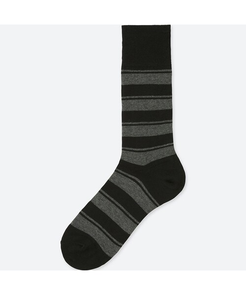 UNIQLO（ユニクロ）の「ボーダーソックス（ソックス/靴下・メンズ・GRAY 03/GREEN 53/BLACK 09/OFF WHITE 01・25-27/27-29）」の3枚目の写真