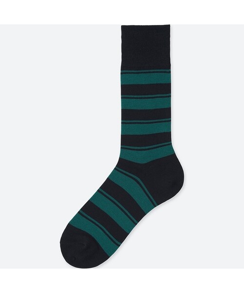 UNIQLO（ユニクロ）の「ボーダーソックス（ソックス/靴下・メンズ・GRAY 03/GREEN 53/BLACK 09/OFF WHITE 01・25-27/27-29）」の4枚目の写真