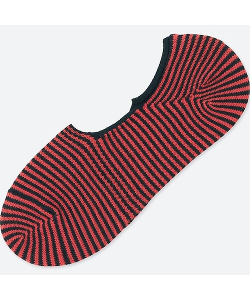 UNIQLO（ユニクロ）の「ボーダーベリーショートソックス（ソックス/靴下・メンズ・NAVY 69/RED 16/GRAY 03/BLACK 09・25-27/27-29）」の4枚目の写真