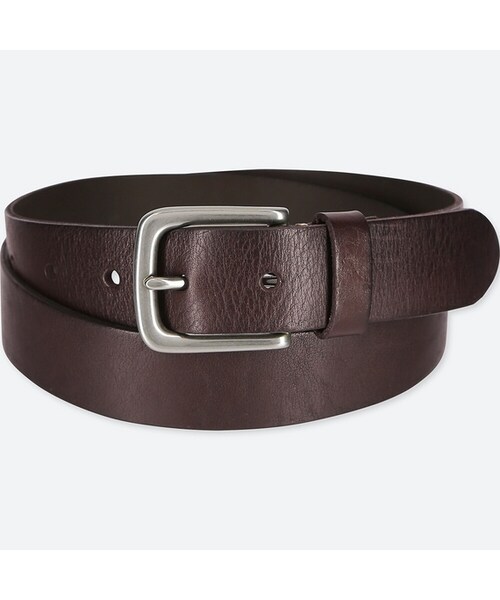 UNIQLO（ユニクロ）の「イタリアンレザーヴィンテージベルト（ベルト・メンズ・BLACK 09/DARK BROWN 38/BROWN 36/BROWN 35・L/M/XL）」の4枚目の写真