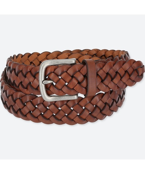 UNIQLO（ユニクロ）の「レザーワイドメッシュベルト（ベルト・メンズ・DARK BROWN 38/BLACK 09/BROWN 35/NAVY 69・L/M/XL）」の4枚目の写真