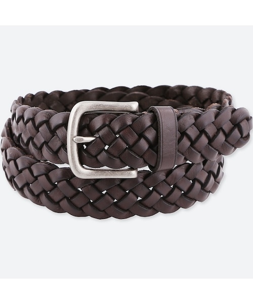 UNIQLO（ユニクロ）の「レザーワイドメッシュベルト（ベルト・メンズ・BLACK 09/DARK BROWN 38・M/L）」の2枚目の写真