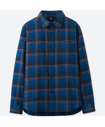 UNIQLO | BOYS フランネルチェックシャツ（長袖）(シャツ/ブラウス)