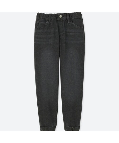 UNIQLO（ユニクロ）の「BOYS カットソーデニムジョガーアンクルパンツ（その他パンツ・キッズ・BLUE 63/DARK GRAY 08/BLUE 66・140/120/100/160/110/130/150）」の2枚目の写真