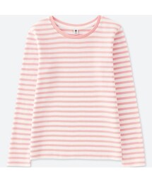 UNIQLO | GIRLS ボーダーワッフルT（長袖）(Tシャツ/カットソー)