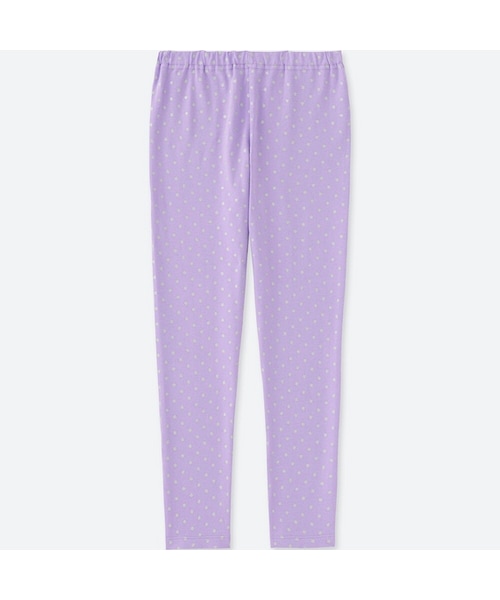 UNIQLO（ユニクロ）の「GIRLS レギンス（ドット・10分丈）（レギンス/スパッツ・キッズ・NAVY 69/PURPLE 72/GRAY 03・140/150/160/110/120/130）」の3枚目の写真