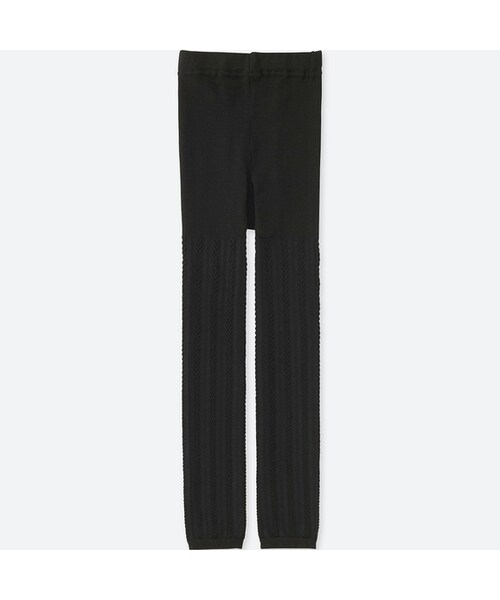 UNIQLO（ユニクロ）の「GIRLS ニットレギンス（ヘリンボーン・10分丈）（レギンス/スパッツ・キッズ・DARK GRAY 08/MUSTARD 49/BLACK 09・110/150/140/160/120/130）」の2枚目の写真