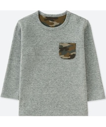 UNIQLO | クルーネックT（カモフラージュ・ポケツキ・長袖）(その他トップス)