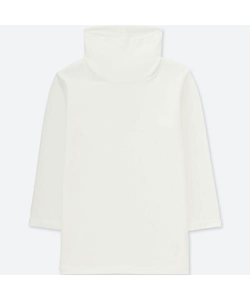 UNIQLO（ユニクロ）の「ヒートテックタートルネックT（長袖）（その他アンダーウェア/インナー・キッズ・DARK GRAY 08/BLACK 09/WHITE 00・100/80/90）」の2枚目の写真