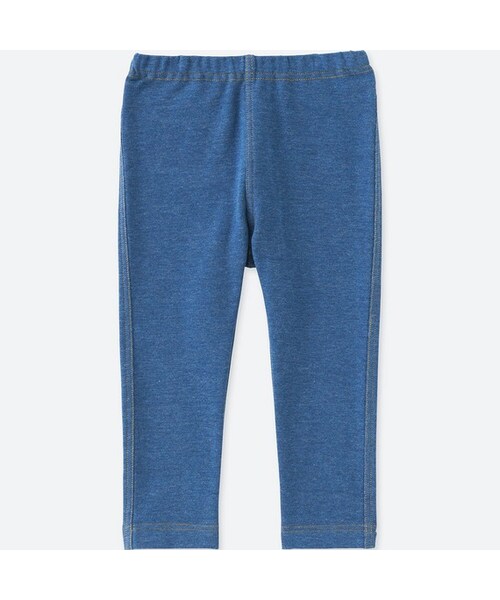 UNIQLO（ユニクロ）の「レギンス（デニムライク・10分丈）（その他ベビー用品・キッズ・NAVY 69/BLUE 65/BLACK 09・110/100/80/90）」の3枚目の写真