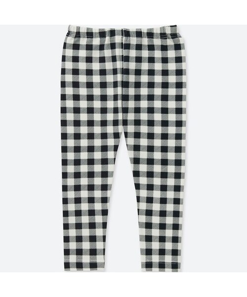 UNIQLO（ユニクロ）の「レギンス（ブロックチェック・10分丈）（その他ベビー用品・キッズ・BLACK 09/RED 16・110/90/100/80）」の2枚目の写真