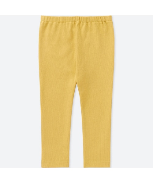 UNIQLO（ユニクロ）の「レギンス（リブ・10分丈）（その他ベビー用品・キッズ・GRAY 03/PINK 10/YELLOW 44・90/70/80/110/100）」の2枚目の写真