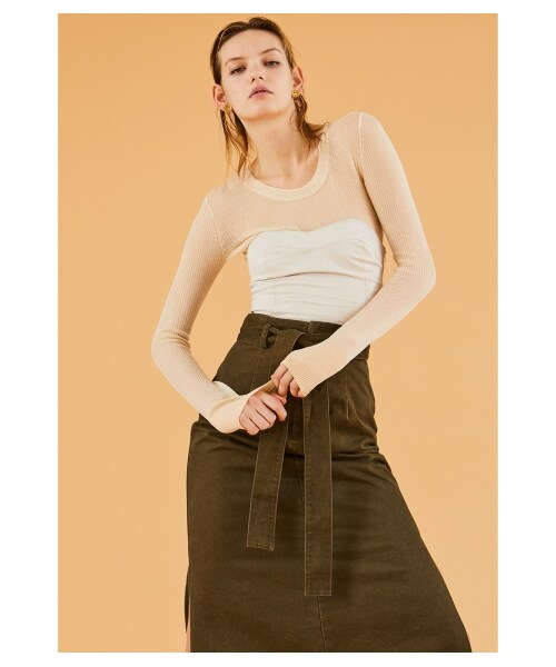 snidel ディテールチノロングスカート SNIDEL（スナイデル）の「チノ