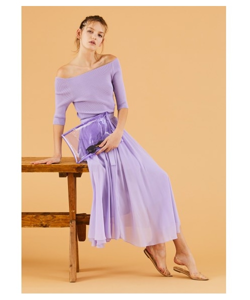 SNIDEL（スナイデル）の「イレギュラーシアースカート（膝丈スカート  