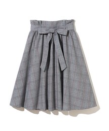 GRL | リボン付きグレンチェックフレアスカート(スカート)