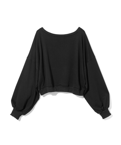 GRL（グレイル）の「オフショルロングスリーブスエットトップス（スウェット・レディース・ブラック/ピンク/グレー・F）」の2枚目の写真