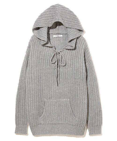 GRL（グレイル）の「レースアップニットパーカー（ニット/セーター