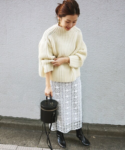 IENA（イエナ）の「ケミカルレースデザインスカート◇（）」 - WEAR