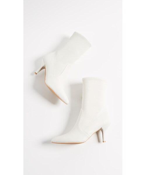 STUART WEITZMAN（スチュアートワイツマン）の「Stuart Weitzman Cling Kitten Heel Boots（ブーツ・レディース・White・7.5）」の5枚目の写真