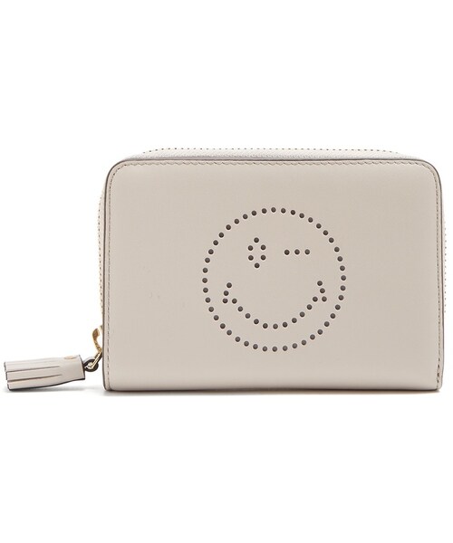 Anya Hindmarch Eyes Small Zip Around Leather Purse In Nero | ModeSens