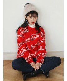 KORMARCH | コカコーラレタリングニットプルオーバー(ニット/セーター)
